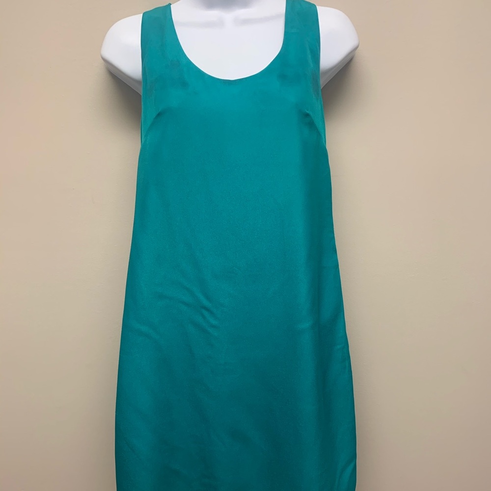 J. Crew Green Twisted Back Dress Factory Size 00